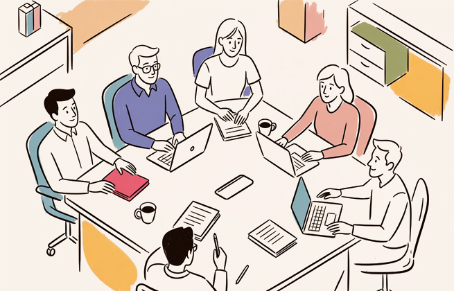 회의하는 사람들